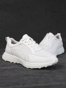 05-HY24-1D WHITE Кроссовки женские (натуральная кожа) - Фабричный китай фото 12