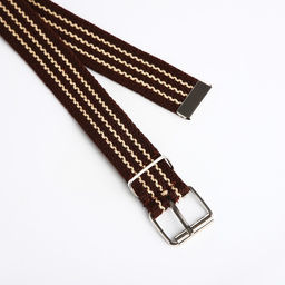 Ремень детский, ширина 3 см, пряжка металл, цвет коричневый/жёлтый - Simaland фото 2