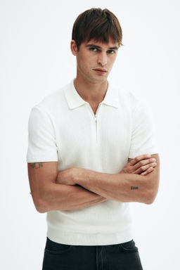 Polo con media cremallera Slim Fit - H&m фото 6