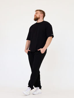 Футболка овер unisex, черная - Inzibe фото 11