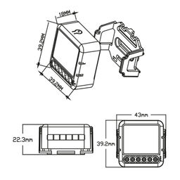 UCH-A301 2C/WF WHITE Умное реле Wi-Fi. 2 канала. 100-240В. 2*10А. 2*2200Вт. 2*250Вт для светодиодов. Встраиваемое. Голосовое управление+приложение UnielSmart. TM Uniel