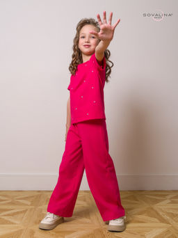 Костюм Лето сердечки малина-маджента - Sovalina фото 10