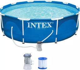 -24% Бассейн Metal Frame 305х76см + фильтр-насос 1,25 м3/ч, от 6-ти лет INTEX  фото 3