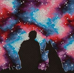 Набор для вышивания PANNA KS-7250 Лучшие друзья во Вселенной 14.5 х 14.5 см