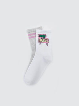 Desenli Kad?n Soket ?orap 2li