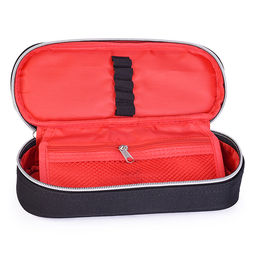 Пенал "Speed Zone" 21x8x5 см, овальный для 50 предметов, с внутренним органайзером-створкой, плотный износостойкий полиэстер с водоотталкивающей пропиткой, на молнии