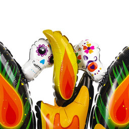 Воздушный шар фольгированный на Хэллоуин 46" «Свечи на подставке», под воздух