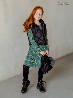 Платье Алиса дл/р горчичные ветки на темной полыни - Sovalina фото 3