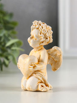 Фигурка гипс Ангел с сердцем, 6?8?5 см, под позолоту