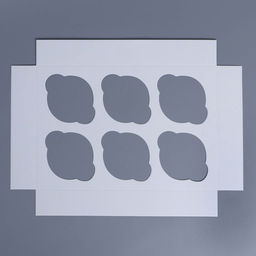 Цена за 5 шт. Коробка для капкейков, кондитерская упаковка с окном, 6 ячеек «Зелёный паттерн», 25 х 17 х 10 см