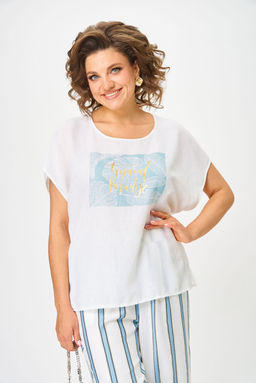 Костюм Michel Chic 1431 белый, голубая полоска фото 4