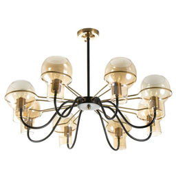 Светильник потолочный BayerLux «Кэган», люстра 8×E27 40 Вт, чёрный, 74×74×46.5 см