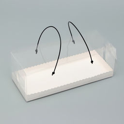 Коробка под рулет с ручками, белая 27.5×11×10 см