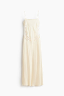 Vestido de sat?n con detalles de encaje y fular - H&m фото 3