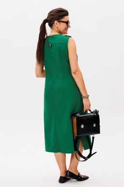 Платье ANELLI 1478 папоротниково-зеленый  фото 3