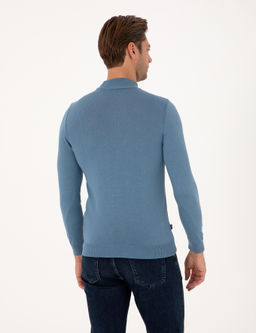 Mavi Slim Fit Yar_m Bal_k__ Yaka Basic Triko Kazak - Pierre cardin фото 5