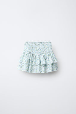 FALDA BERMUDA FLORES / Azul claro - Zara фото 3