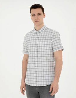 Gri Regular Fit K_sa Kollu G_mlek - Pierre cardin фото 3