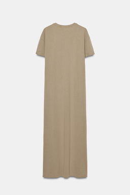 VESTIDO LARGO ABERTURA / Tostado - Zara фото 5