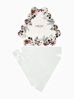 Цена за 5 шт. Коробка для кондитерских изделий новогодняя с пластиковой крышкой «С Новым годом», 18×18×4 см