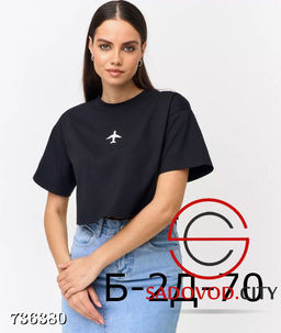 Женская однотонная футболка