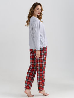 Пижама женская Новогодняя меланжевый 2274 (10)