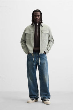 RELAXED FIT ZIP-UP OVERSHIRT - Zara фото 19