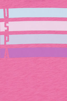 Розовая базовая футболка с круглым вырезом для девочек Неожиданная скидка в корзине - U.s. polo assn фото 3