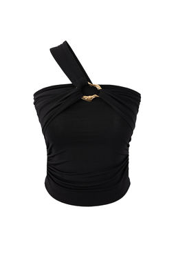 Siyah Aksesuar Detayl? Party Bluz TPRSS26BZ00022 - Trendyolmilla фото 5