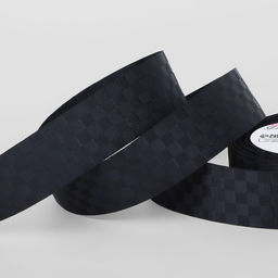 Цена за 2 шт. Лента декоративная Квадраты, 25 мм 9,1 0,5 м, цвет чёрный