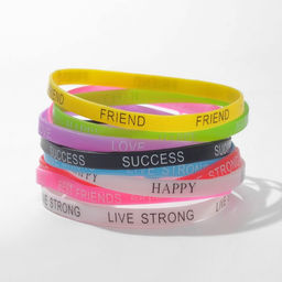 Силиконовый браслет Андеграунд, набор 10 шт, цвет МИКС