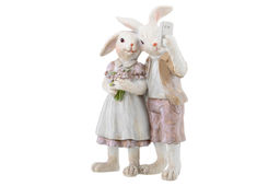 Фигурка декор. 9*4,5*14 см Сэлфи кроликов - Elan gallery фото 5