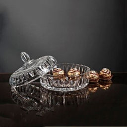 Ваза для конфет с крышкой ZARIN 15 x15 x10 см в подарочной упаковке арт.CB7077GCL