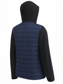 Куртка мужская гибридная стёганая с капюшоном с графеновой подкладкой синего цвета 9627_1S