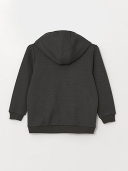 Kap??onlu Erkek ?ocuk Fermuarl? Sweatshirt