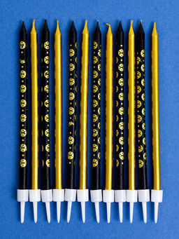 Свечи для торта Дискотека, 12 шт., золотой и черный - Страна карнавалия фото 2