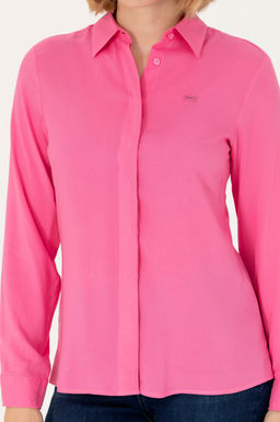 U. S. Polo Assn Женская розовая рубашка с длинным рукавом - U.s. polo assn фото 13