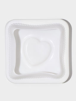 Форма для выпечки и муссовых десертов KONFINETTA Любовь в квадрате, силикон, 11.4?12?4.4 см, белая