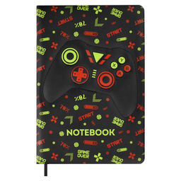 Записная книжка, А5, 96 л., арт. 65108/ 15 ДЖОЙСТИК (кожзам: 146x211 мм, твёрдый переплёт с поролоно