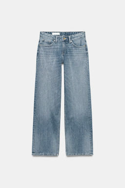 JEANS TRF RECTOS TIRO BAJO BRILLOS / Marino - Zara фото 4