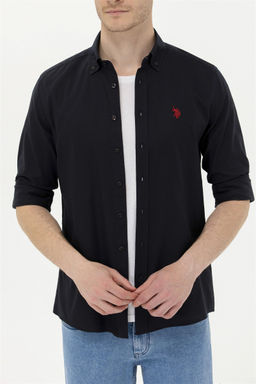 U. S. Polo Assn Мужская черная базовая рубашка с длинным рукавом - U.s. polo assn фото 13