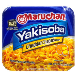 Лапша б/п Якисоба со вкусом сыра чеддар Yakisoba Maruchan, США, 112,5 г Акция
