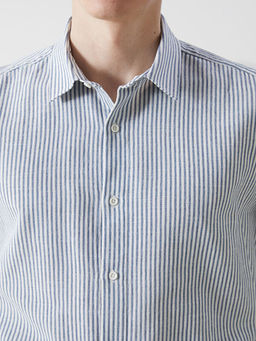 Regular Fit Uzun Kollu ?izgili Erkek G?mlek