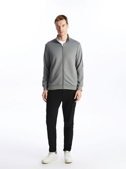 Dik Yaka Erkek Sweatshirt