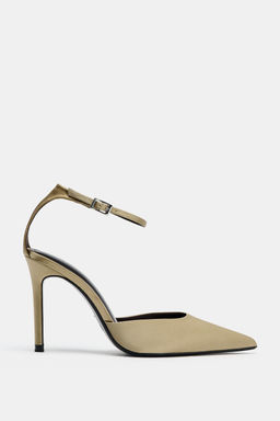 SATIN HIGH-HEEL SHOES WITH STRAP - Zara фото 17