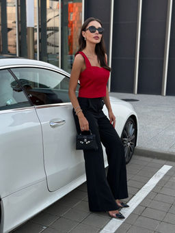 Костюм AURA 9227-170 черный+красный