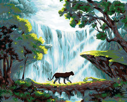 ФРЕЯ PNB/PL-341 Набор для раскрашивания по номерам 50 х 40 см Рассвет в джунглях