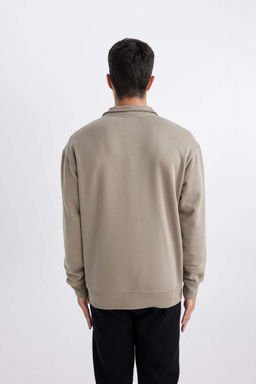 Толстовка Comfort Fit с воротником-стойкой на молнии - Defacto фото 6