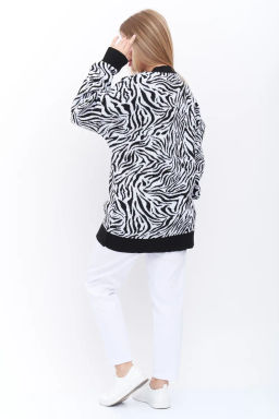 ЗЛАТА Жакет В 1881/черно-белый