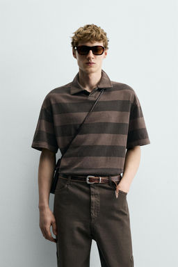 POLO RELAXED FIT RAYAS / Marr?n - Zara фото 2